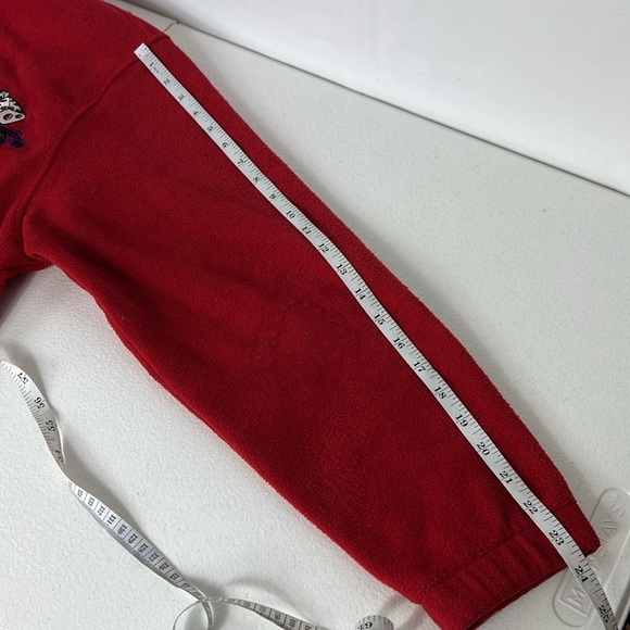 JNCO Jeans Sz XL Vintage Fleece 1/4 Zip Red Pullover Jacket Bowling Dice - Picture 10 of 14